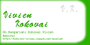 vivien kokovai business card